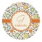 Swirls & Floral Round Decal - Small (Personalized)