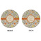 Swirls & Floral Round Linen Placemats - APPROVAL (double sided)