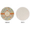 Swirls & Floral Round Linen Placemats - APPROVAL (single sided)