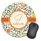 Swirls & Floral Round Mouse Pad