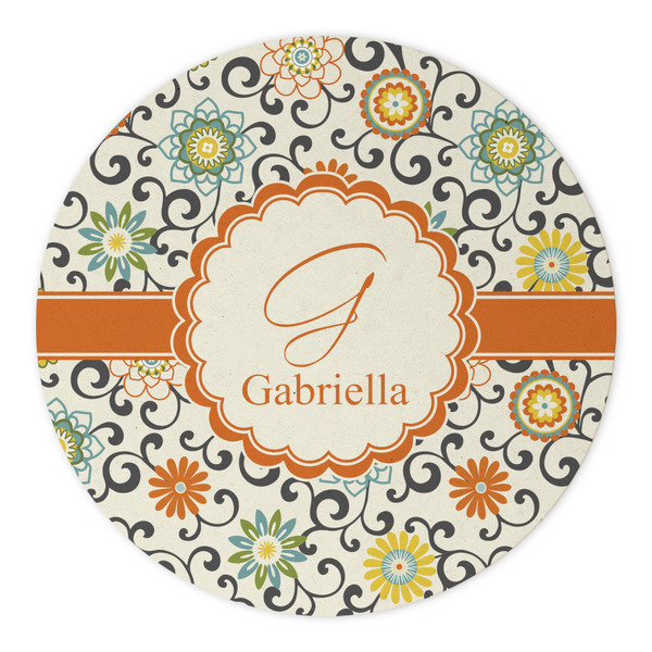 Swirls & Floral Round Paper Coaster - Approval