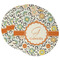 Swirls & Floral Round Paper Coaster - Main