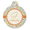 Swirls & Floral Round Pet ID Tag - Large (Personalized)