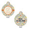 Swirls & Floral Round Pet Tag - Front & Back