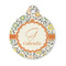 Swirls & Floral Round Pet ID Tag - Small (Personalized)