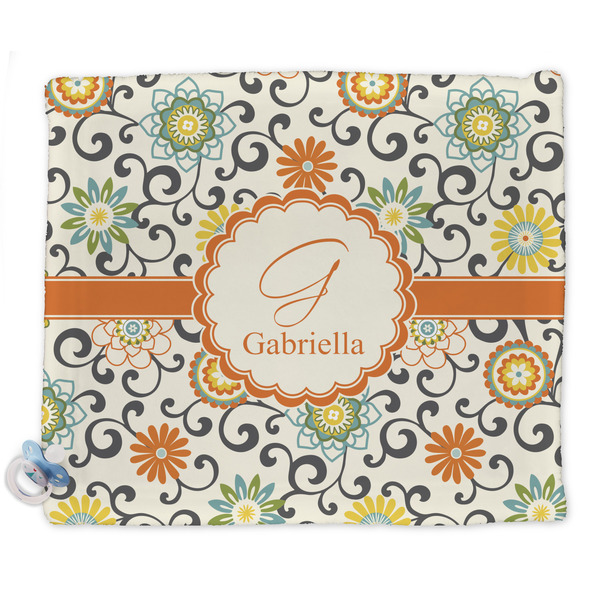 Custom Swirls & Floral Security Blanket (Personalized)