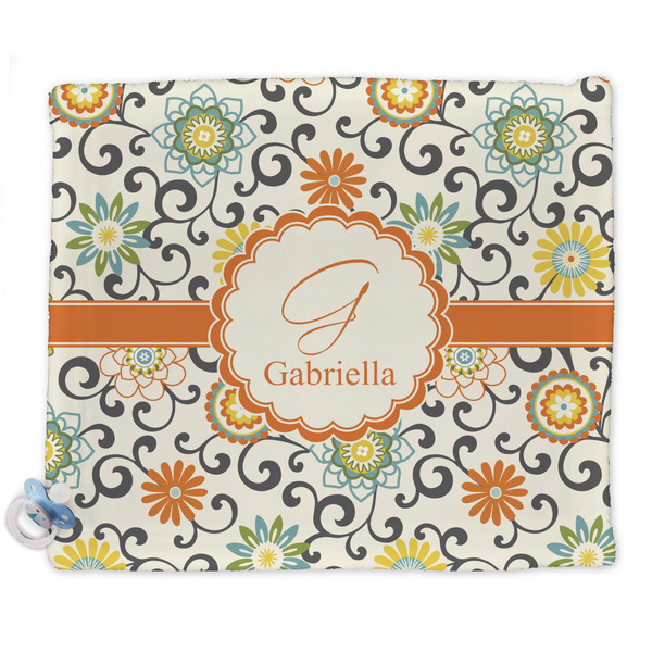 Custom Swirls & Floral Security Blanket (Personalized)