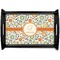 Swirls & Floral Serving Tray Black Small - Main