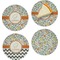 Swirls & Floral Set of Appetizer / Dessert Plates