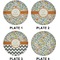 Swirls & Floral Set of Lunch / Dinner Plates (Approval)