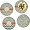 Swirls & Floral Set of Lunch / Dinner Plates