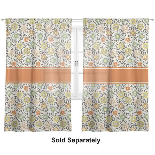 Swirls & Floral Sheer Curtains