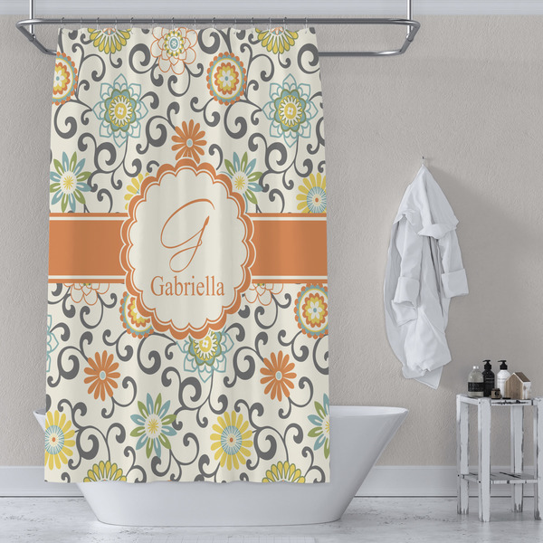 Swirls & Floral Shower Curtain Lifestyle