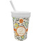 Swirls & Floral Sippy Cup with Straw (Personalized)