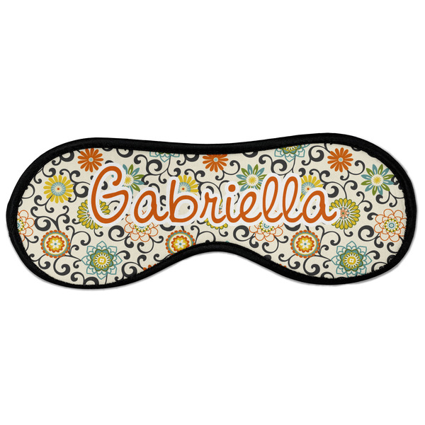 Custom Swirls & Floral Sleeping Eye Masks - Large (Personalized)