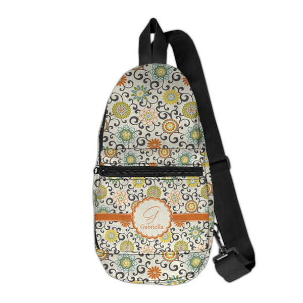 Custom Swirls & Floral Sling Bag (Personalized)