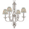 Swirls & Floral Small Chandelier Shade - LIFESTYLE (on chandelier)