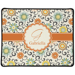 Swirls & Floral Large Gaming Mouse Pad - 12.5" x 10" (Personalized)