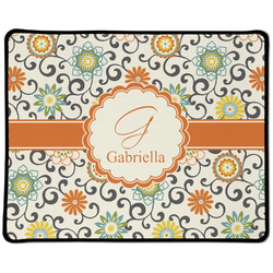 Swirls & Floral Large Gaming Mouse Pad - 12.5" x 10" (Personalized)