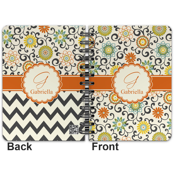 Swirls & Floral Spiral Journal 5 x 7 - Apvl