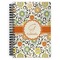 Swirls & Floral Spiral Journal Large - Front View