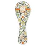 Swirls & Floral Ceramic Spoon Rest (Personalized)