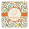 Swirls & Floral Square Decal (Personalized)