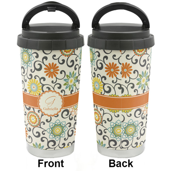 Swirls & Floral Stainless Steel Travel Cup - Apvl