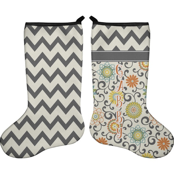 Swirls & Floral Stocking - Double-Sided - Approval