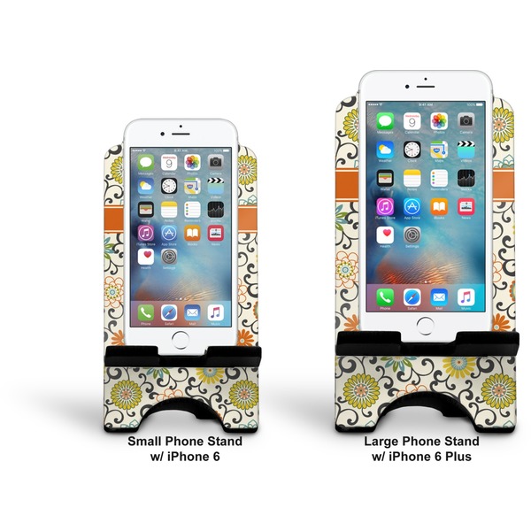 Swirls & Floral Stylized Phone Stand - Comparison