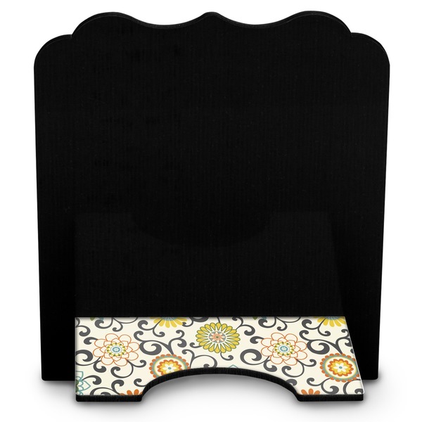 Swirls & Floral Stylized Tablet Stand - Back