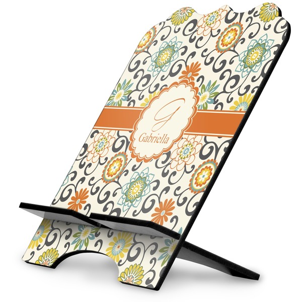 Custom Swirls & Floral Stylized Tablet Stand (Personalized)