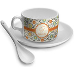Swirls & Floral Tea Cup - Single (Personalized)