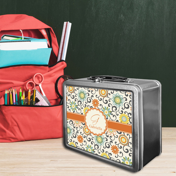 Swirls & Floral Tin Lunchbox - LIFESTYLE