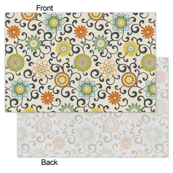 Swirls & Floral Tissue Paper - Heavyweight - Small - Front & Back