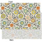 Swirls & Floral Tissue Paper - Heavyweight - XL - Front & Back