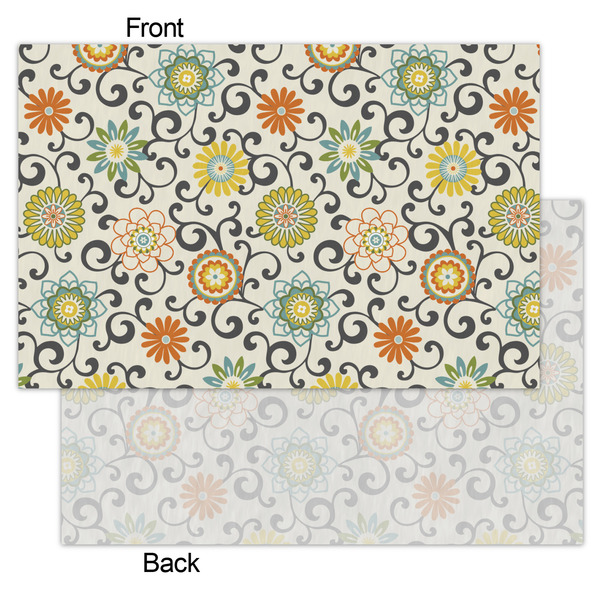 Swirls & Floral Tissue Paper - Lightweight - Small - Front & Back