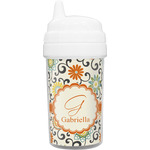 Swirls & Floral Sippy Cup (Personalized)