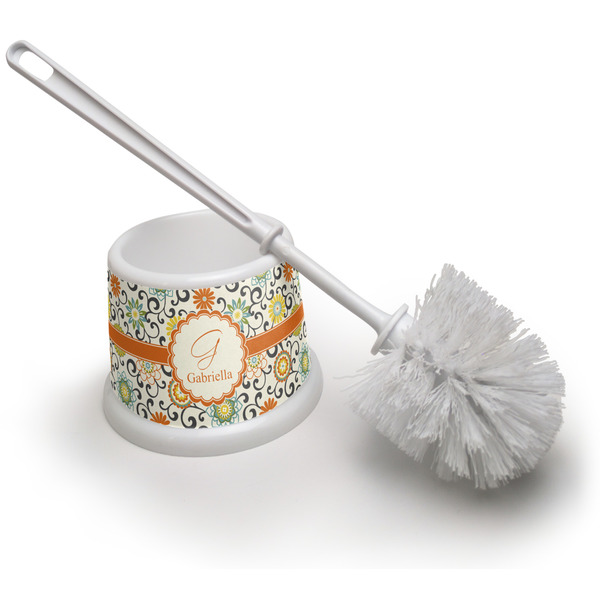 Custom Swirls & Floral Toilet Brush (Personalized)