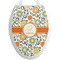 Swirls & Floral Toilet Seat Decal (Personalized)