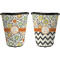 Swirls & Floral Trash Can Black - Front and Back - Apvl