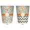 Swirls & Floral Trash Can White - Front and Back - Apvl