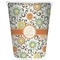 Swirls & Floral Waste Basket - Single Sided (White) (Personalized)