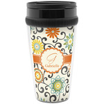 Swirls & Floral Acrylic Travel Mug without Handle (Personalized)