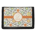 Swirls & Floral Trifold Wallet (Personalized)