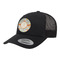 Swirls & Floral Trucker Hat - Black (Personalized)