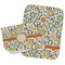 Swirls & Floral Two Rectangle Burp Cloths - Open & Folded