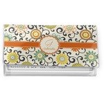 Swirls & Floral Vinyl Checkbook Cover (Personalized)