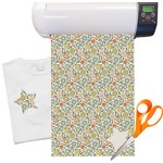 Swirls & Floral Heat Transfer Vinyl Sheet (12"x18")
