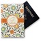 Swirls & Floral Vinyl Passport Holder - Front